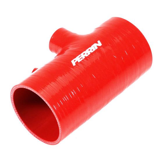 Perrin 2022+ Subaru WRX Red 3in Turbo Inlet Hose w/ Nozzle (Short)-tuningsupply.com