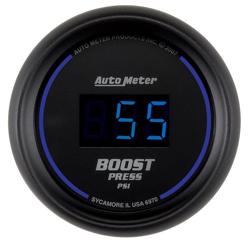 Autometer Cobalt Digital 52mm Digital 5-60 PSI Boost Gauge-tuningsupply.com