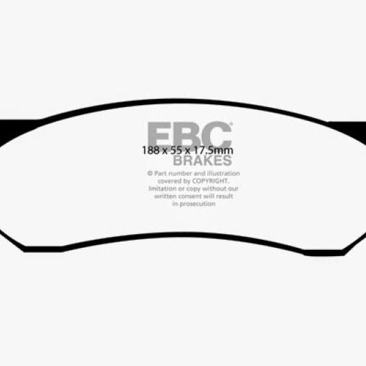 EBC 98-02 Dodge B150 B1500 Cargo 1500 Van 1/2 Ton Yellowstuff Front Brake Pads-tuningsupply.com