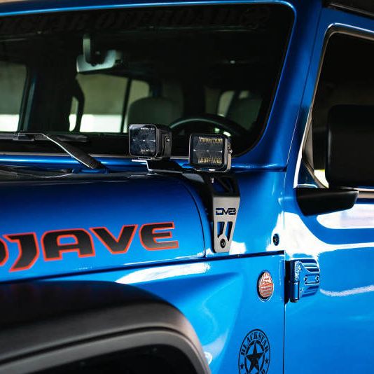 DV8 Offroad 20-22 Jeep JL 392/ Jeep JT Mojave Edition Dual Pod Light Mounts-tuningsupply.com