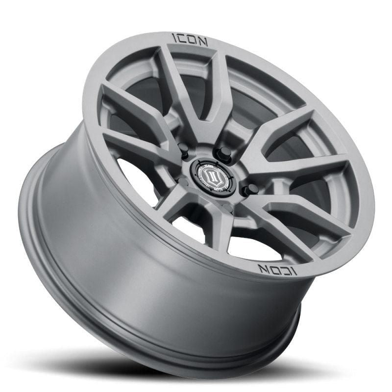 ICON Vector 5 17x8.5 5x150 25mm Offset 5.75in BS 110.1mm Bore Titanium Wheel-tuningsupply.com