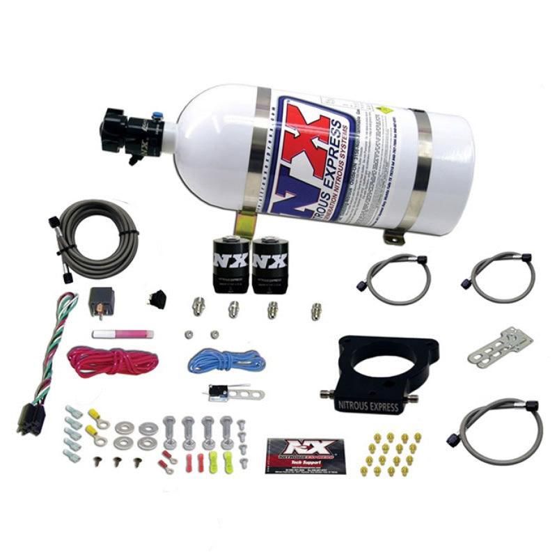 Nitrous Express GM LS 78mm 3-Bolt Nitrous Plate Kit (50-350HP) w/10lb Bottle-tuningsupply.com