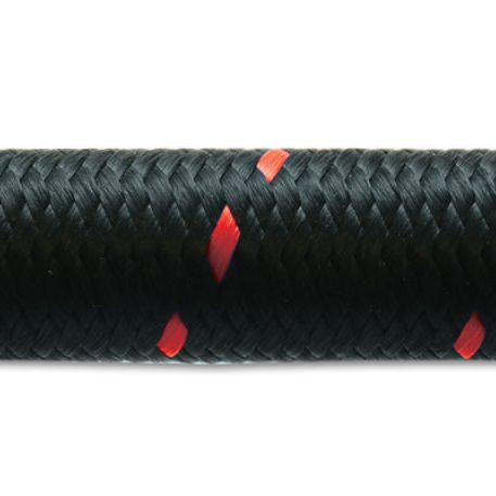 Vibrant -6 AN Two-Tone Black/Red Nylon Braided Flex Hose (5 foot roll)-Hoses-Vibrant-VIB11986R-SMINKpower Performance Parts