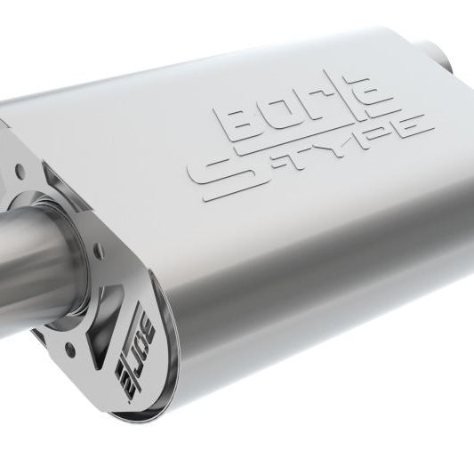 Borla CrateMuffler SBC Hot 350/383 3.0 inch Offset/Center 14in x 4.35in x 9in Oval S-Type Muffler-tuningsupply.com