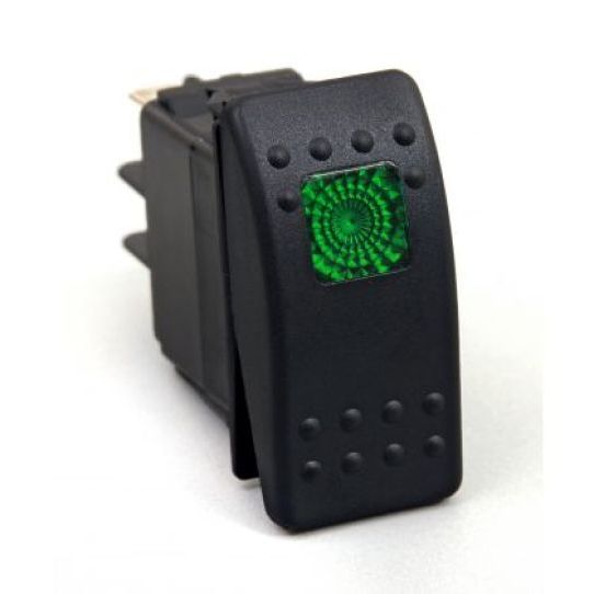 Daystar Rocker Switch Green Light 20 AMP Single Pole-tuningsupply.com