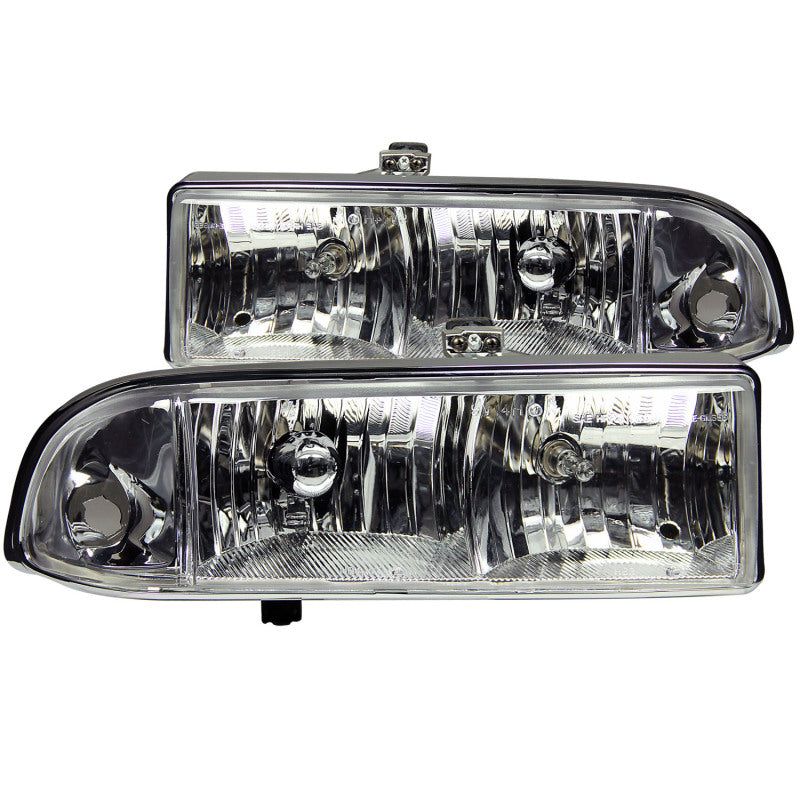 ANZO 1998-2005 Chevrolet S-10 Crystal Headlights Chrome-tuningsupply.com