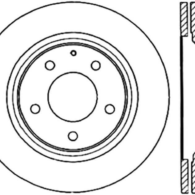 StopTech Slotted & Drilled Sport Brake Rotor-Brake Rotors - Slot & Drilled-Stoptech-STO127.45052R-SMINKpower Performance Parts