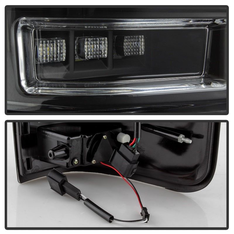 Spyder 04-08 Ford F-150 Projector Tail Lights - Light Bar DRL LED - Black ALT-YD-FF15004V2-LBLED-BK-Headlights-SPYDER-SPY5084170-SMINKpower Performance Parts