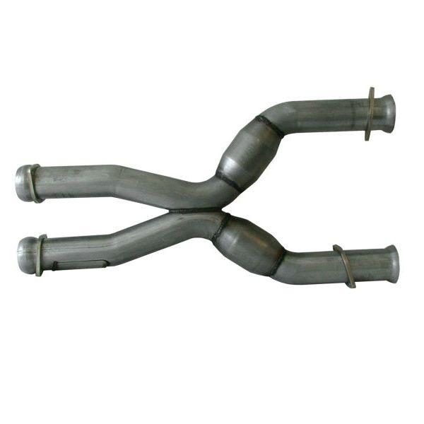 BBK 79-04 Mustang Coyote Swap Short Mid X Pipe w Catalytic Converters 3.0 For BBK Long Tube Headers-tuningsupply.com