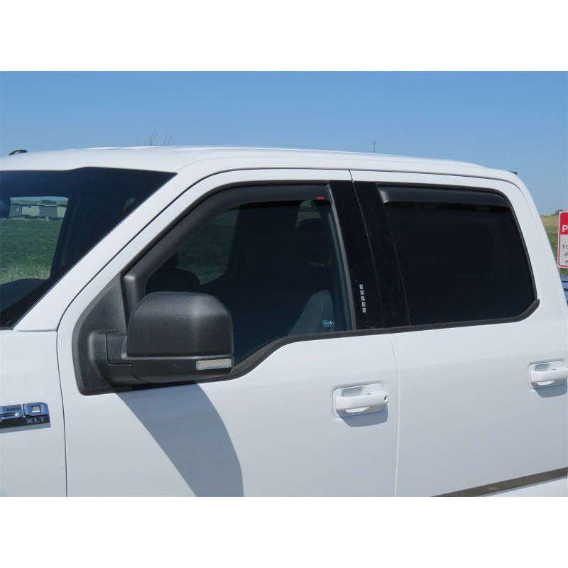 EGR 15+ Ford F150 Crew Cab In-Channel Window Visors - Set of 4 - Matte (573495)-tuningsupply.com