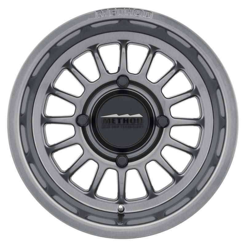 Method MR411 Bead Grip 15x7 / 4+3/13mm Offset / 4x136 / 106.25mm CB Gloss Titanium Wheel-tuningsupply.com