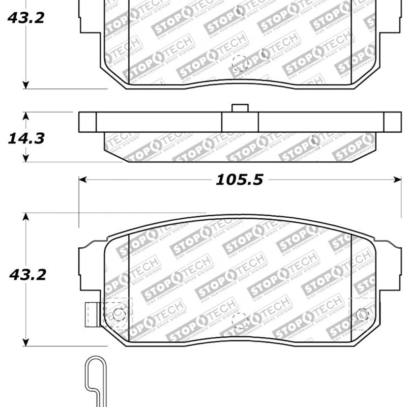 StopTech Performance 04-07 RX-8 Rear Pads-Brake Pads - Performance-Stoptech-STO309.10080-SMINKpower Performance Parts