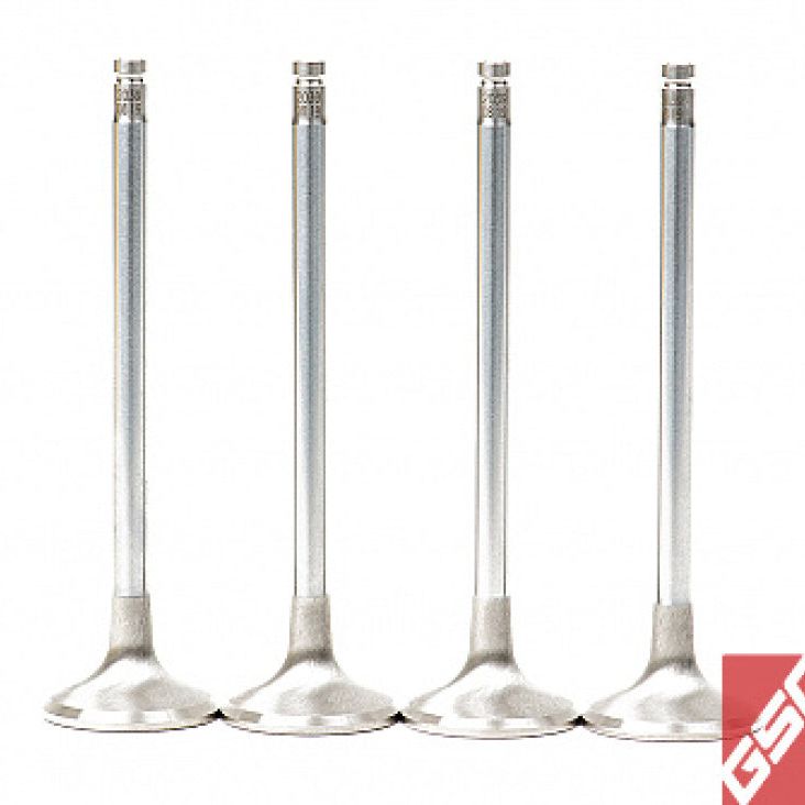 GSC P-D Honda B-Series B16A/B17A/B18C Chrome Alloy Exhaust Valve 28mm Head - 6mm Stem - Set of 8-tuningsupply.com