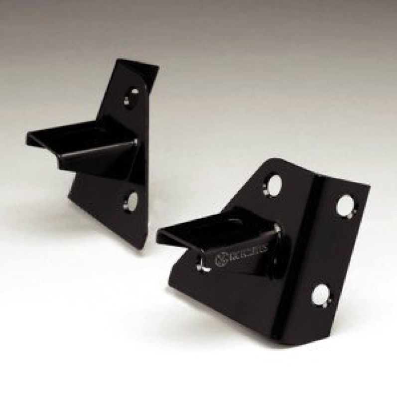 KC HiLiTES 86-95 Jeep YJ Windshield Hinge Light Mount Bracket Set (Pair) - Black-tuningsupply.com