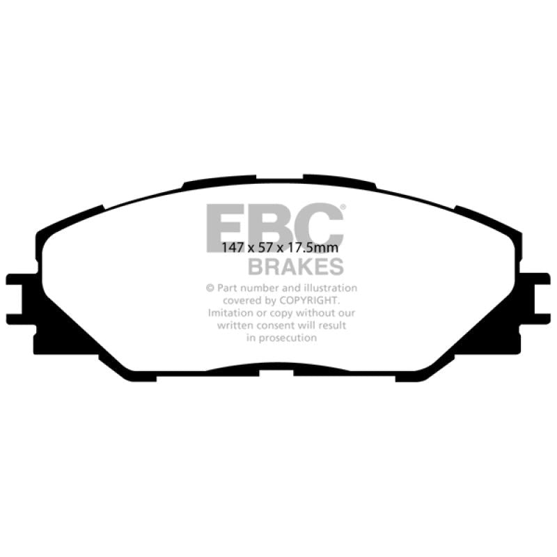 EBC 09-10 Pontiac Vibe 2.4 2WD Yellowstuff Front Brake Pads-tuningsupply.com