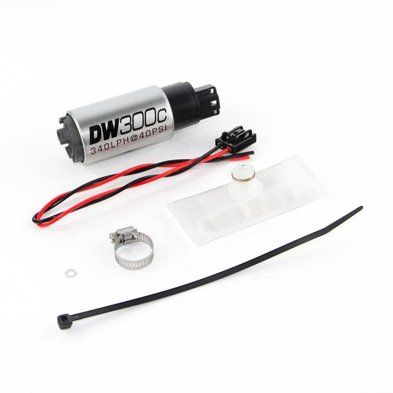 DeatschWerks 88-91 BMW 325i DW300C 340 LPH Compact Fuel Pump w/ Install Kit (w/o Mounting Clips)-tuningsupply.com