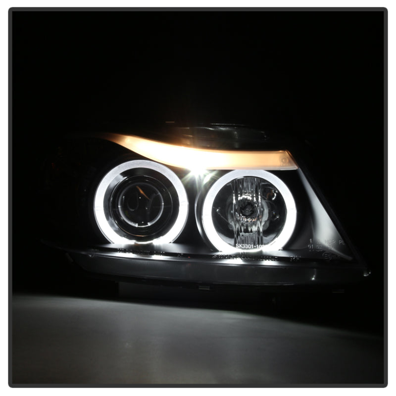 Spyder BMW E90 3-Series 06-08 Projector LED Halo Amber Reflctr Rplc Bulb Blk PRO-YD-BMWE9005-AM-BK-Headlights-SPYDER-SPY5009005-SMINKpower Performance Parts