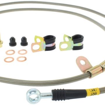 StopTech 07-08 Infiniti G35 / 09 G37 / 09 Nissan 370Z Front Stainless Steel Brake Lines-Brake Line Kits-Stoptech-STO950.42012-SMINKpower Performance Parts