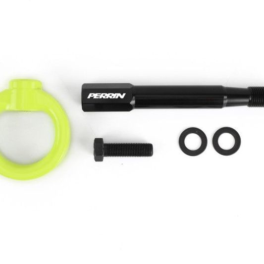 Perrin 18-21 WRX/STI / 13-20 BRZ / 17-20 Toyota 86 Front Tow Hook Kit - Neon Yellow-tuningsupply.com