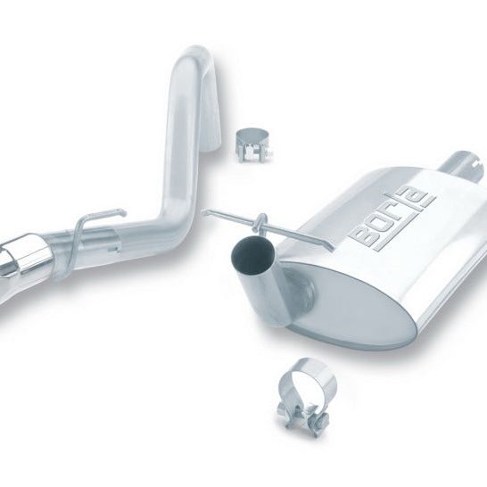 Borla 91-95 Jeep Wrangler YJ 4.0L 6cyl 4WD 2Dr SS Single Rigth Rear Exit Cat-Back Exhaust-tuningsupply.com