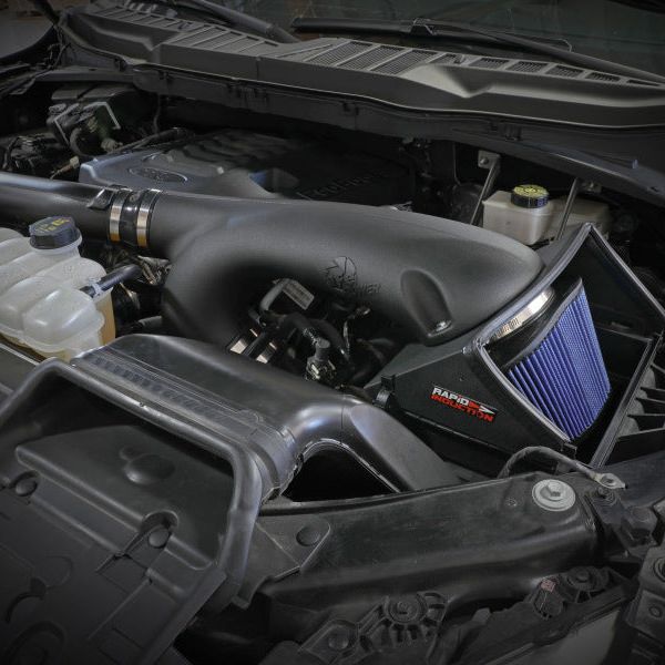 aFe Rapid Induction Cold Air Intake System w/Pro 5R Filter 2021+ Ford F-150 V6-3.5L (tt)-tuningsupply.com