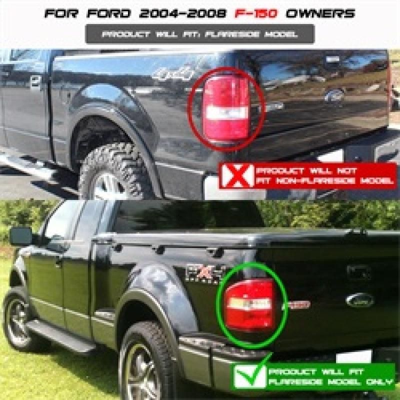 Spyder Ford F150 Flareside 04-08 Euro Style Tail Lights Black ALT-YD-FF15004FS-BK - SMINKpower Performance Parts SPY5003225 SPYDER