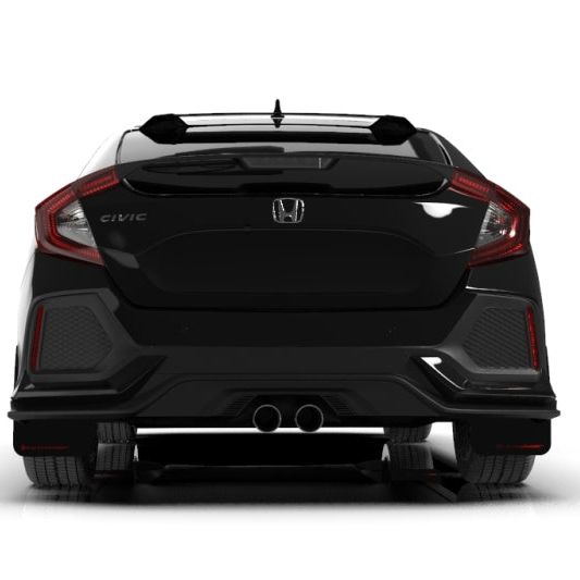 Rally Armor 17-19 Honda Civic Sport & Touring (Hatch) Black UR Mud Flap w/ Red Logo-Mud Flaps-Rally Armor-RALMF51-UR-BLK/RD-SMINKpower Performance Parts