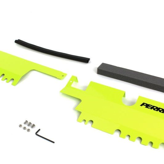 Perrin 15-21 WRX/STI Radiator Shroud (With OEM Intake Scoop) - Neon Yellow - SMINKpower Performance Parts PERPSP-ENG-512-4NY Perrin Performance