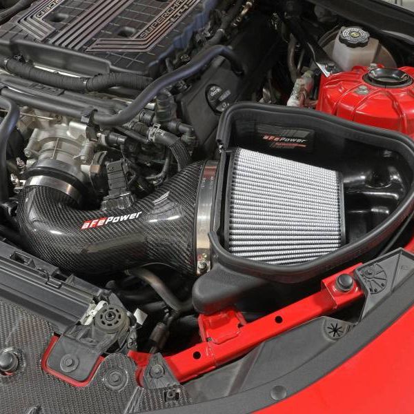 aFe 17-12 Chevrolet Camaro ZL1 (6.2L-V8) Track Series Carbon Fiber CAI System w/ Pro-DRY S Filters-tuningsupply.com