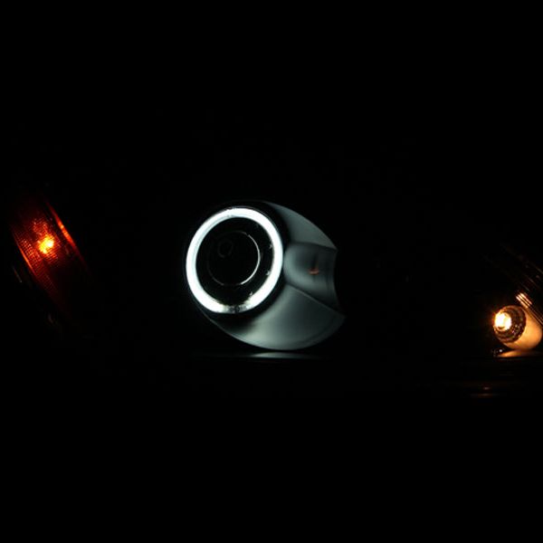 ANZO 2004-2007 Mitsubishi Lancer Projector Headlights w/ Halo Black (CCFL)-tuningsupply.com