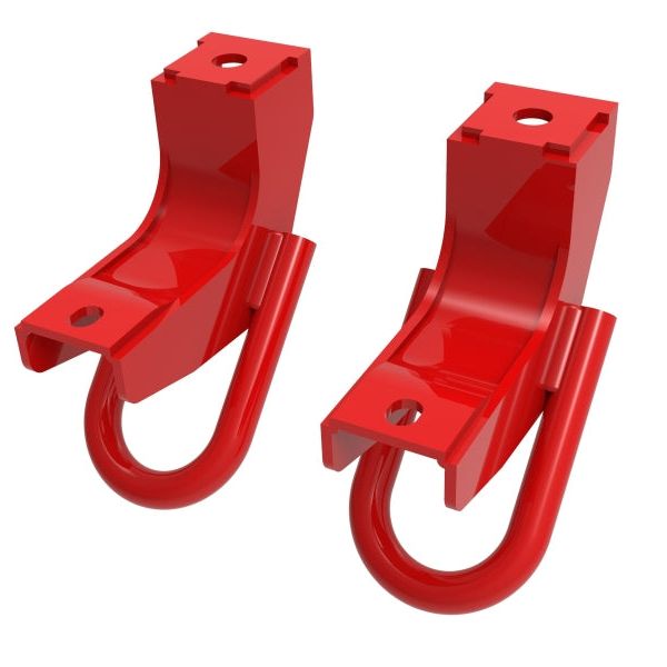 aFe Front Tow Hook Red 2022 Toyota Tundra 3.5L V6-tuningsupply.com