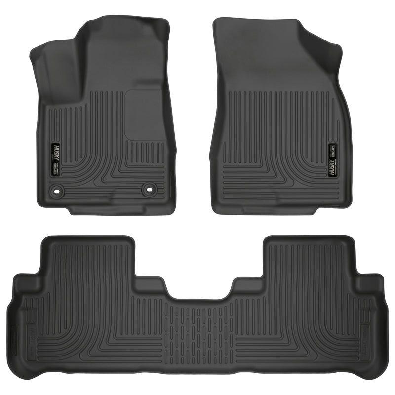 Husky Liners 14 Toyota Highlander Weatherbeater Black Front & 2nd Seat Floor Liners-tuningsupply.com