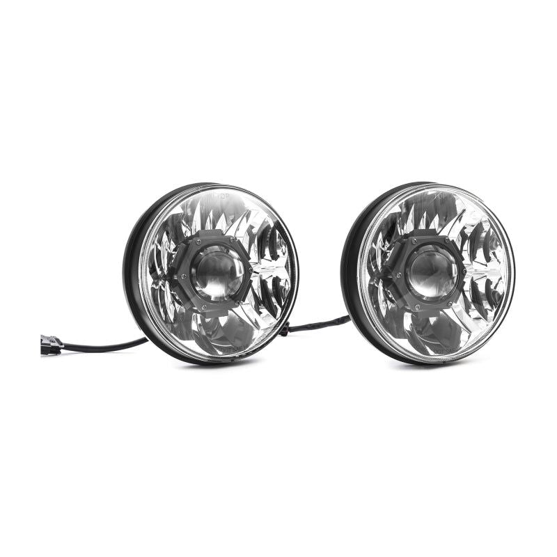 KC HiLiTES 07-18 Jeep JK (Not for Rubicon/Sahara) 7in. Gravity LED Pro DOT Headlight (Pair Pack Sys)-tuningsupply.com