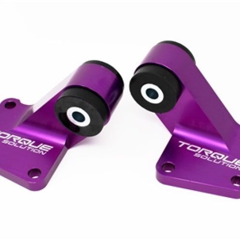 Torque Solution 03-06 Mitsubishi EVO VII-IX Billet Rear Differential Mounts - Purple-Differential Mounts-Torque Solution-TQSTS-EV-196PR-SMINKpower Performance Parts