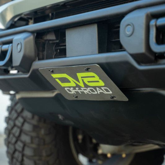 DV8 Offroad 2021 Ford Bronco Capable Bumper Slanted Front License Plate Mount-tuningsupply.com