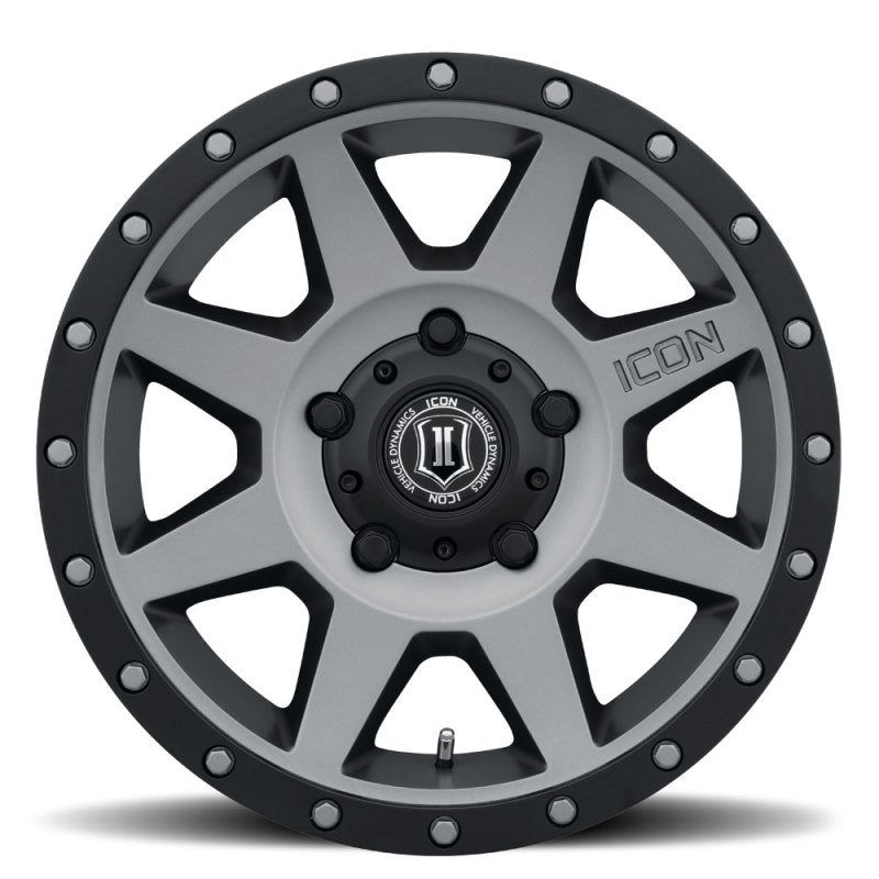 ICON Rebound 18x9 5x150 25mm Offset 6in BS 110.1mm Bore Titanium Wheel-tuningsupply.com