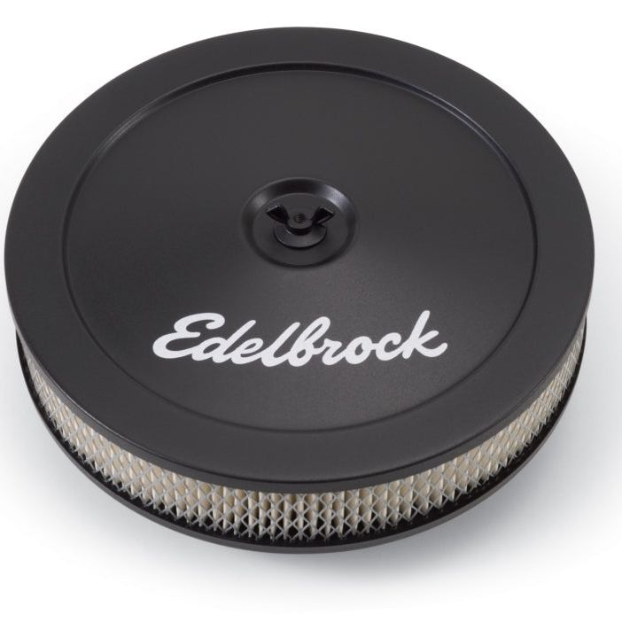 Edelbrock Air Cleaner Pro-Flo Series Round Steel Top Paper Element 10In Dia X 3 5In Black-tuningsupply.com