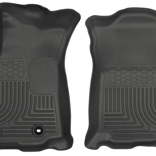 Husky Liners 2016 Toyota Tacoma w/ Auto Trans WeatherBeater Front Black Floor Liners-tuningsupply.com