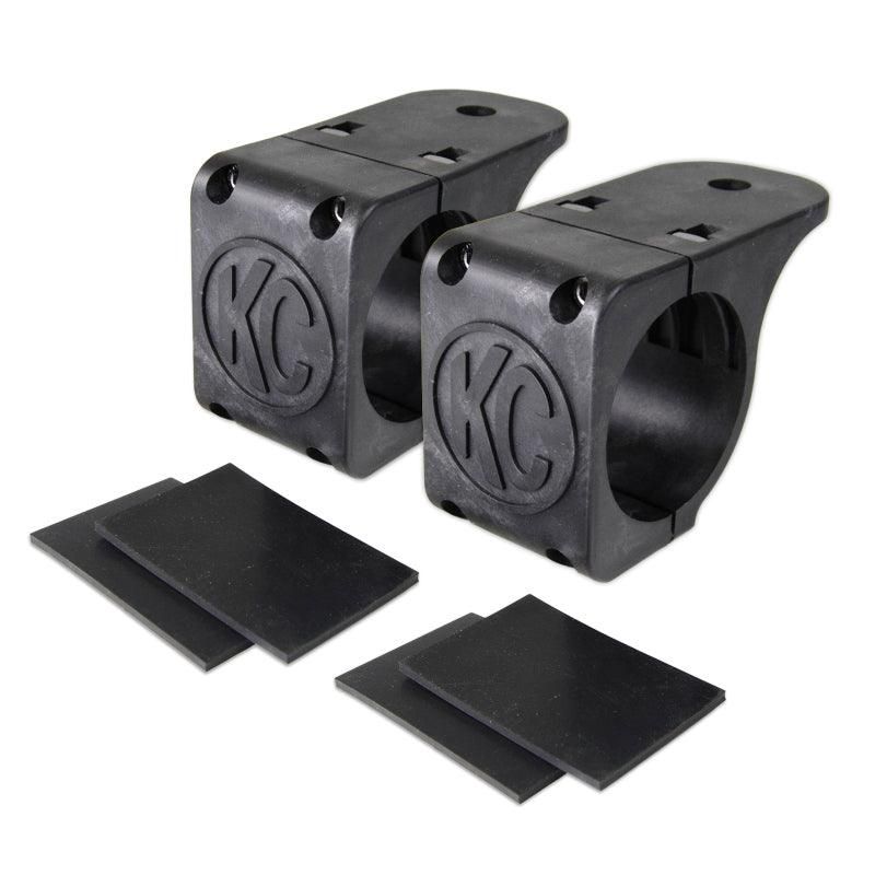 KC HiLiTES Universal Tube Clamp Light Mount Bracket Set / 1.75in. to 2in. Bar (Pair)-tuningsupply.com