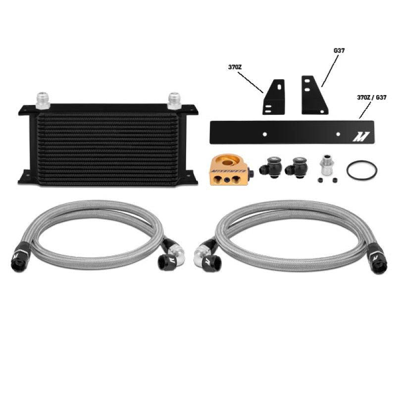 Mishimoto 09-12 Nissan 370Z / 08-12 Infiniti G37 (Coupe Only) Thermostatic Oil Cooler Kit -  Black-tuningsupply.com