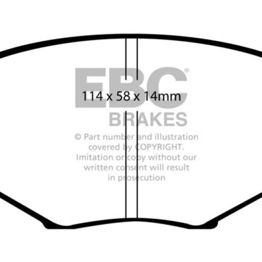 EBC 94-01 Mazda Miata MX5 1.8 Redstuff Front Brake Pads-tuningsupply.com