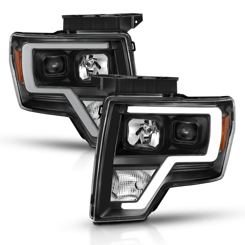 ANZO 2009-2014 Ford F-150 Projector Light Bar H.L Black Amber-tuningsupply.com