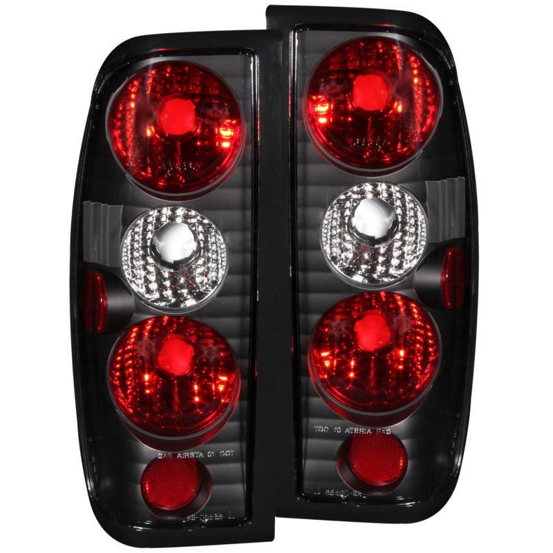 ANZO 1998-2004 Nissan Frontier Taillights Black-tuningsupply.com