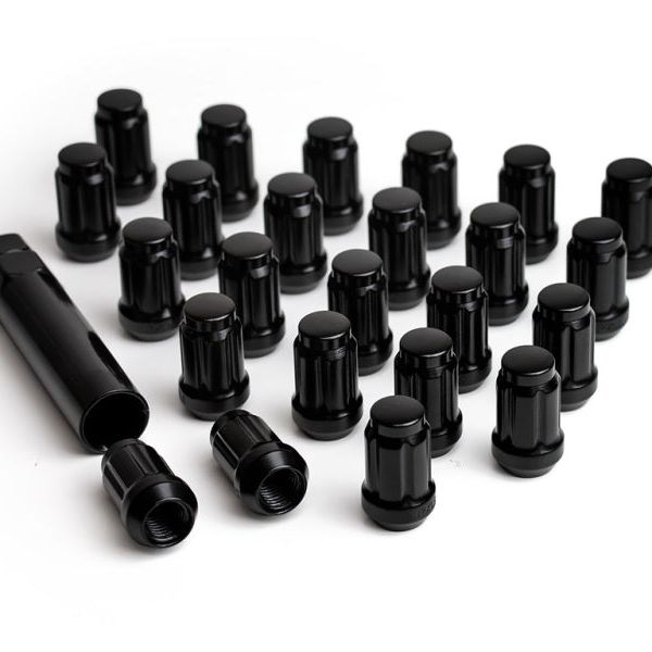 ICON Alloys Lug Nut Kit Black - 12x1.5 - 24 Lug Nuts w/ Key-tuningsupply.com