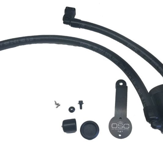 J&L 2018-2023 Ford Mustang GT Driver Side Oil Separator 3.0 - Black Anodized-tuningsupply.com