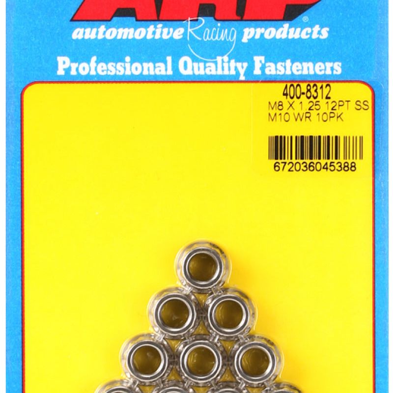 ARP M8 x 1.25 12pt SS Nut Kit-tuningsupply.com