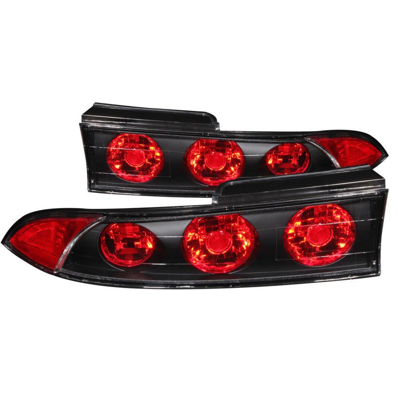 ANZO 1995-1999 Mitsubishi Eclipse Taillights Black-tuningsupply.com