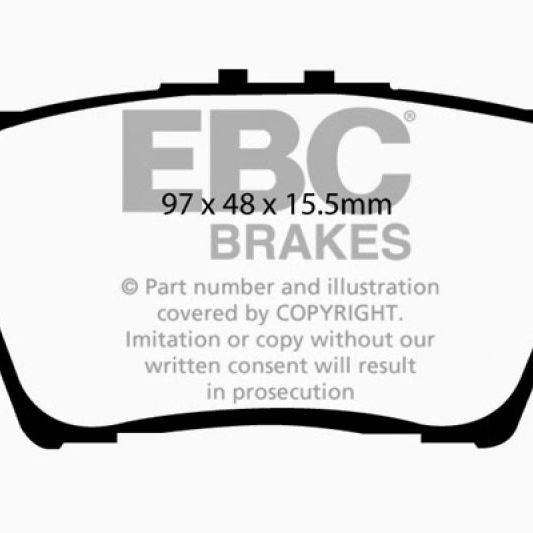 EBC 13+ Lexus ES300h 2.5 Hybrid Greenstuff Rear Brake Pads-tuningsupply.com