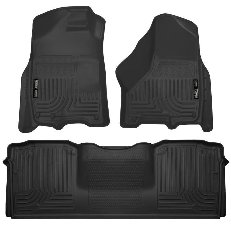 Husky Liners 10-12 Dodge Ram 2500/3500 Mega Cab WeatherBeater Combo Black Floor Liners-tuningsupply.com