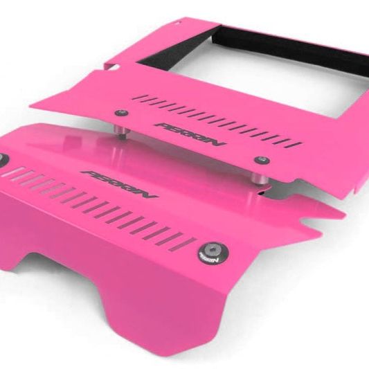 Perrin 2015+ Subaru WRX Engine Cover Kit (Intercooler Shroud + Pulley Cover) - Hyper Pink-tuningsupply.com